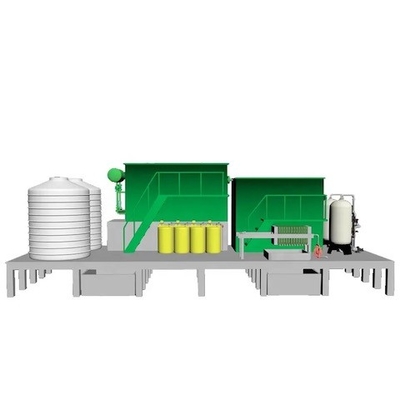 Equipo municipal industrial del tratamiento de aguas residuales con el sistema de control del PLC DCS